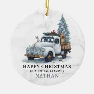 Marmorweihnachtwagen Keramik Ornament