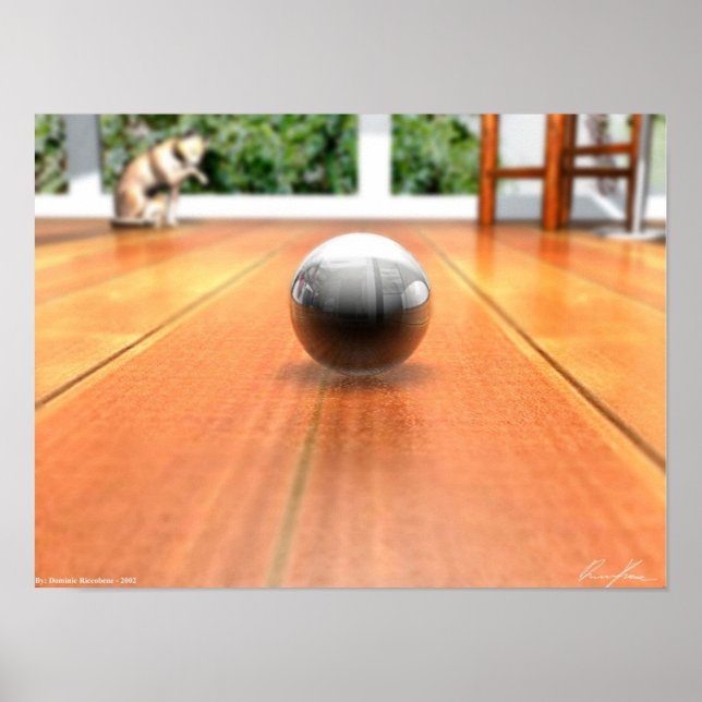 Marmorwelt - Farbe Poster (Vorne)