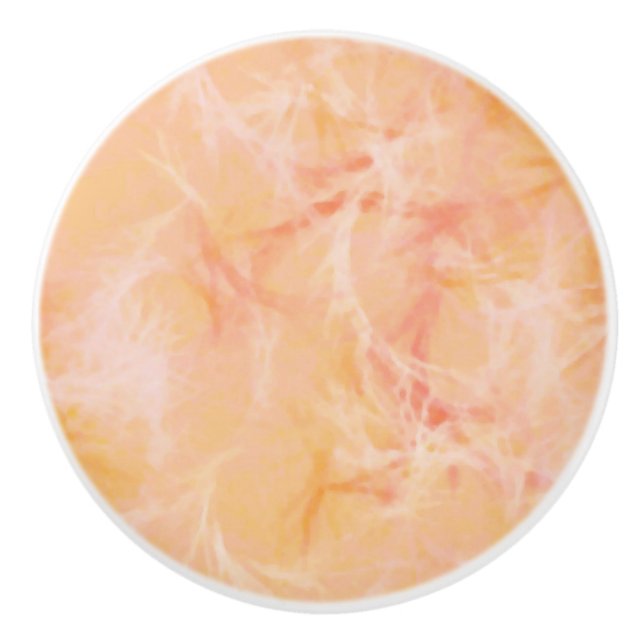 Marmorwirbeldruck - sanft orange keramikknauf (Vorderseite)