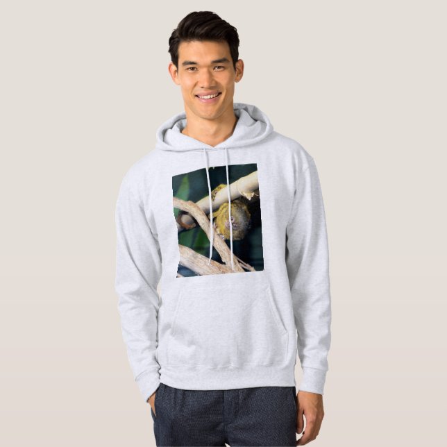 Marmoset Monkey Hi There, Mens Hoodie (Vorne ganz)