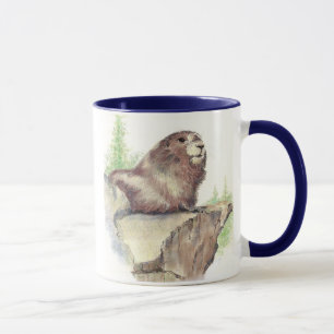 Marmot Animal, Rocks, Natur, Wildtiere Tasse