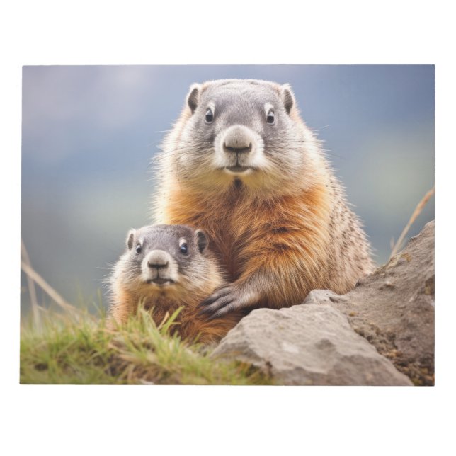 Marmot Animal Wild Beauty Freedom Wilderness Liebe Notizblock (Vorderseite)