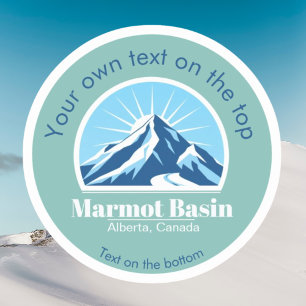 Marmot Basin Alberta Kanada Blaue Berg Aufkleber