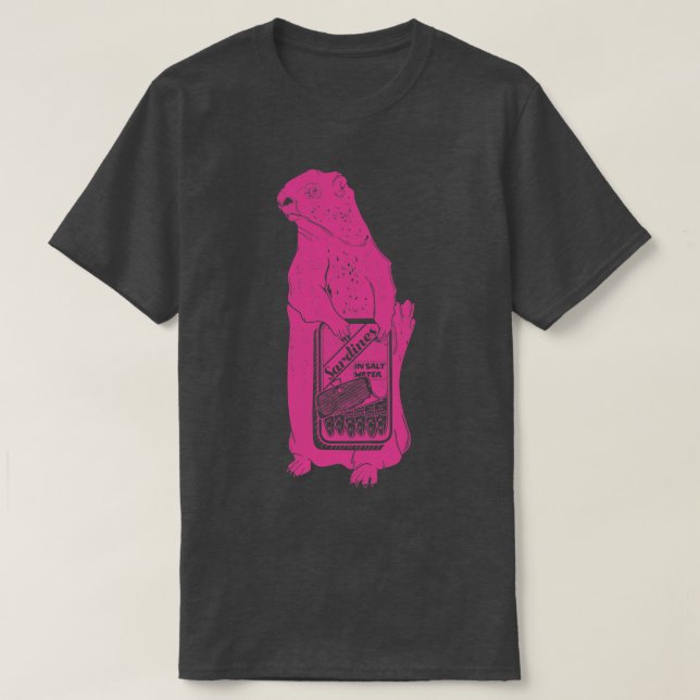 Marmot Eating Sardines T-Shirt (Design vorne)