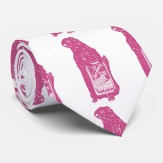 Marmot Groundhog frisst Sardinen Krawatte