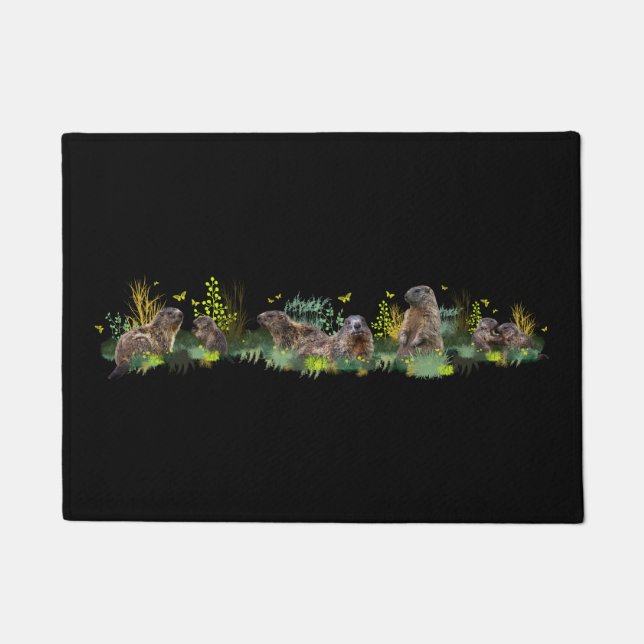 Marmot Meadow Door Mat (Schwarz) Fußmatte (Vorderseite)