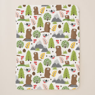 Marmots auf einem Bergglade Sherpadecke