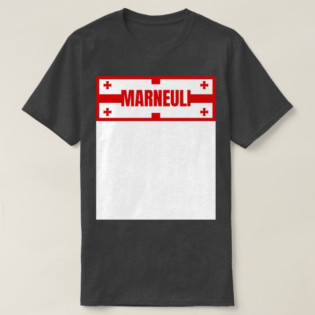 Marneuli City in georgianischer Flagge Design Thir T-Shirt (Design vorne)
