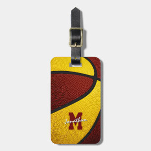 Marogolenmannschaft färbt mit Monogramm Basketball Gepäckanhänger