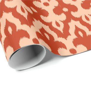 Marokkaner Ikat Damast-Muster, Mandarine Geschenkpapier