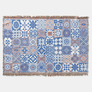 marokkanisch-blau, braun decke