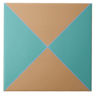 Marokkanisch-blaue und terracotta-Diamantfliese Fliese