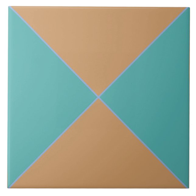 Marokkanisch-blaue und terracotta-Diamantfliese Fliese (Vorderseite)