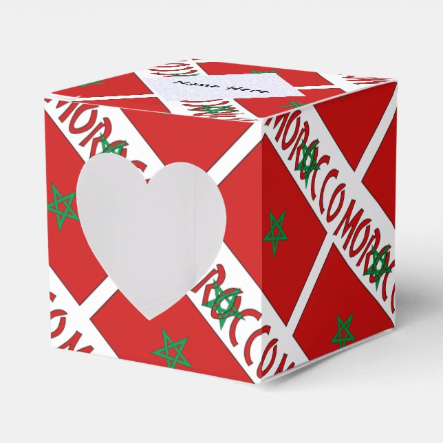 Marokkanisch marokkanische Flagge Personalisiert Geschenkschachtel (Vorderseite)