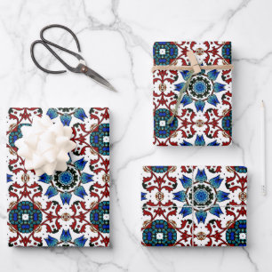 Marokkanisch, mosaik, türkisch, geschenkpapier set