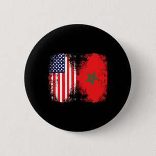 Marokkanische amerikanische Marokko-Flagge marokka Button