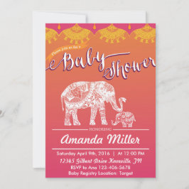 Marokkanische Babydusche - Indische Inspiration - Einladung