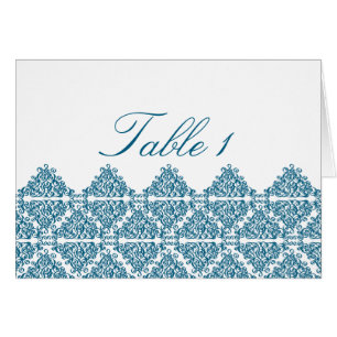 Marokkanische blaue Tischnummer-Karte