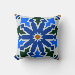 Marokkanische Blume der Mosaike Tile Arabic Art 6 Kissen