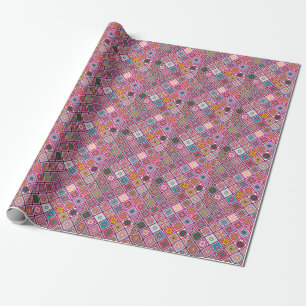 Marokkanische Boheme-Mandala-Fliesen Geschenkpapier