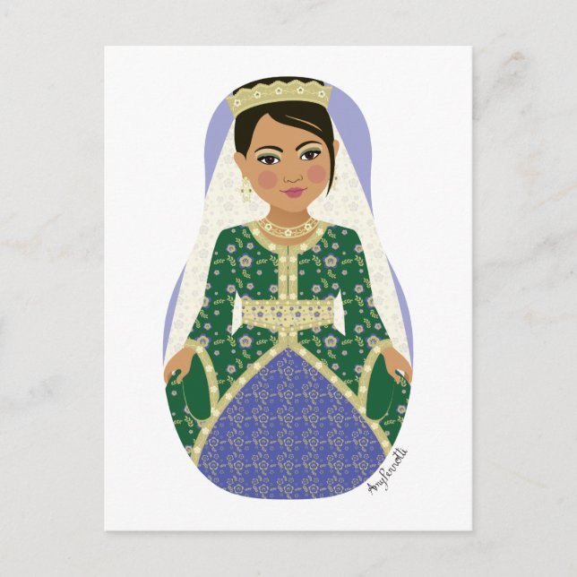 marokkanische Bride Matryoshka Postcard Postkarte (Vorderseite)