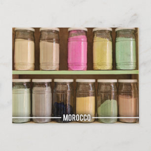 Marokkanische Farbpigmente in den Souks von Marrak Postkarte