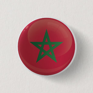 Marokkanische Flagge Button