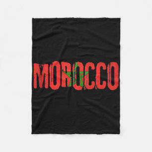 Marokkanische Flagge Marokko Fußballtrikot für Män Fleecedecke