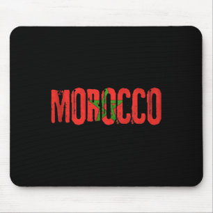 Marokkanische Flagge Marokko Fußballtrikot für Män Mousepad
