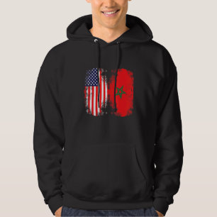 Marokkanische Flagge Marokkos marokkanische Fußbal Hoodie
