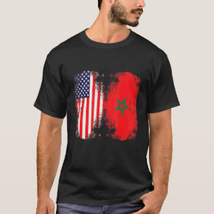 Marokkanische Flagge Marokkos marokkanische Fußbal T-Shirt