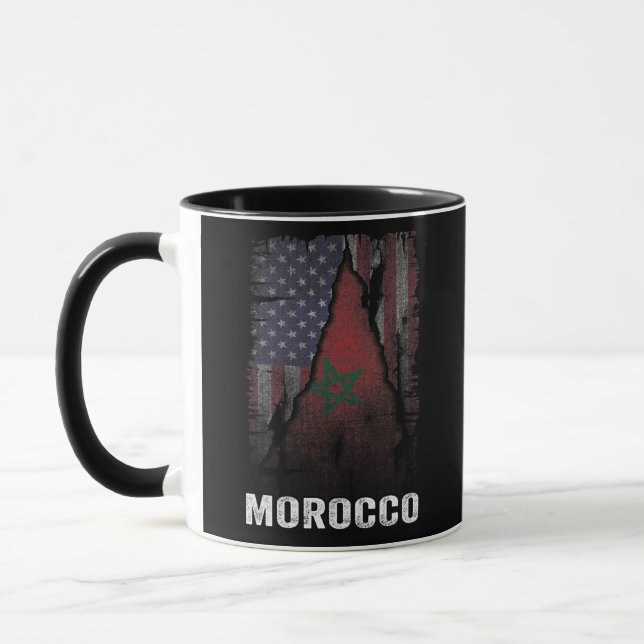 Marokkanische Flagge Marokkos marokkanischer Fußba Tasse (Links)
