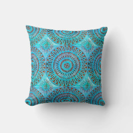 Marokkanische Fliese mit Mandela-Muster im Kissen