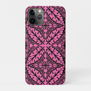 Marokkanische Fliesen - Fuchsienrosa und Schwarz Case-Mate iPhone Hülle