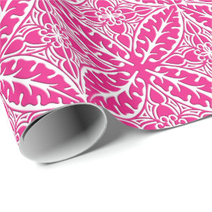 marokkanische Fliesen - fuchsienrosa und weiß Geschenkpapier