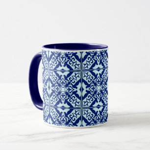 marokkanische Fliesen - Marine und hellblau Tasse