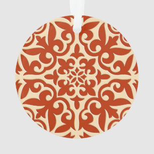 marokkanische Fliesen - orange und pfirsichfarben Ornament