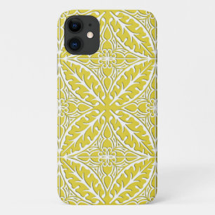Marokkanische Fliesen - Senfgold und Weiß iPhone 11 Hülle