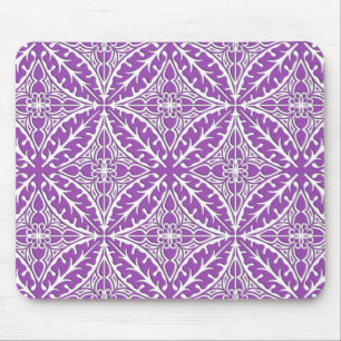 marokkanische Fliesen - violett und weiß Mousepad