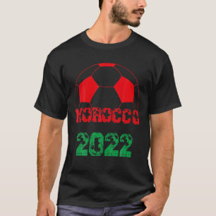 Marokkanische Fußballflagge 2022 - marokkanischer T-Shirt