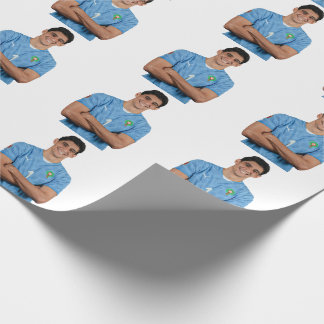 Marokkanische Fußballspieler-Sticker Geschenkpapier