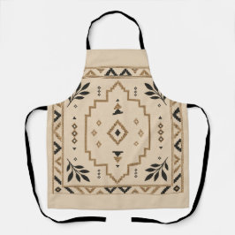 Marokkanische geometrische Boho-Beige-Schürze Schürze