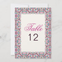 Marokkanische Gitter Geo Mandala Hochzeit Tischnum