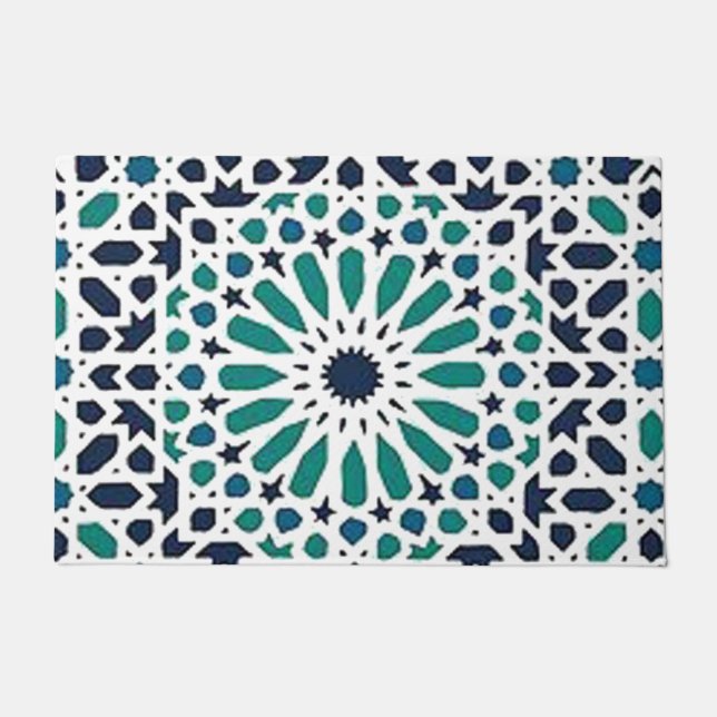 marokkanische Glasur an Fußmatte (Vorderseite)