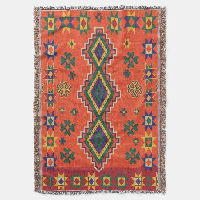 Marokkanische Harmonie in Orange Decke (Vorderseite Vertikal)