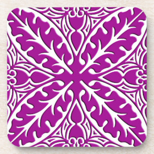 marokkanische Kacheln - Amethyste lila und weiß Untersetzer