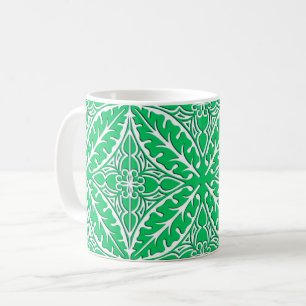 marokkanische Kacheln - Jadegrün und Weiß Tasse