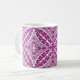 marokkanische Kacheln - orchid und weiß Tasse
