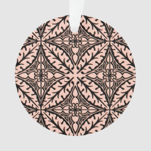 marokkanische Kacheln - rosa und schwarz Ornament