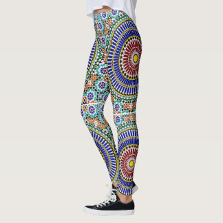 Marokkanische Mosaik Print Leggings